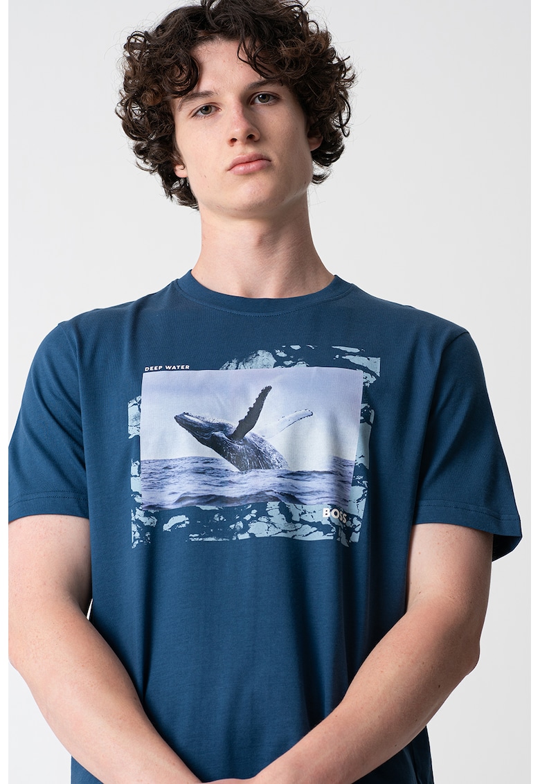 Тениска с фотопринт BOSS