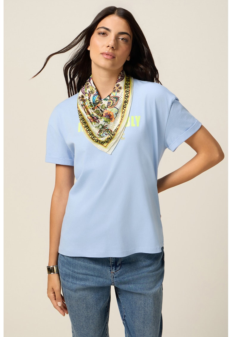 Тениска с шал - Ледено синьо - Oltre