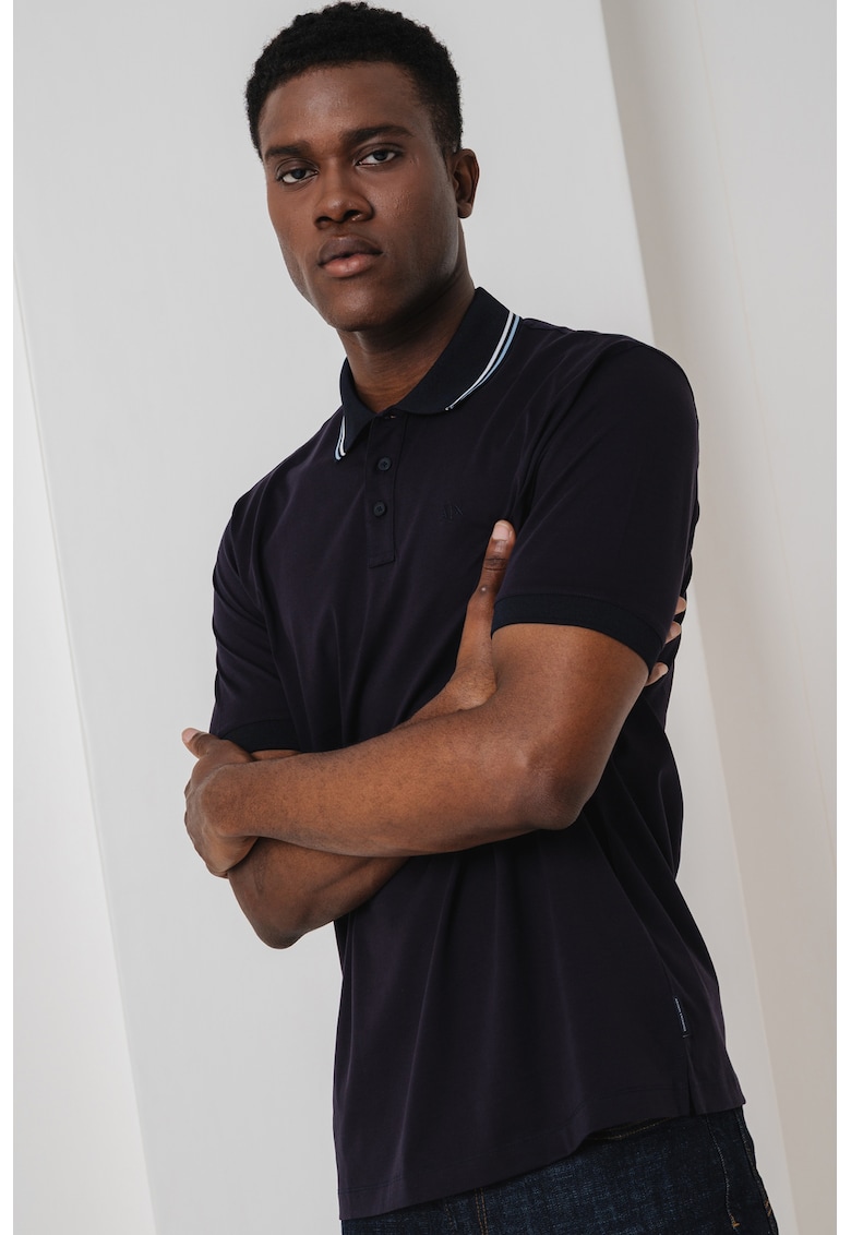 Тениска с яка ARMANI EXCHANGE