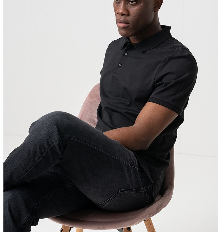 Тениска с яка CALVIN KLEIN JEANS