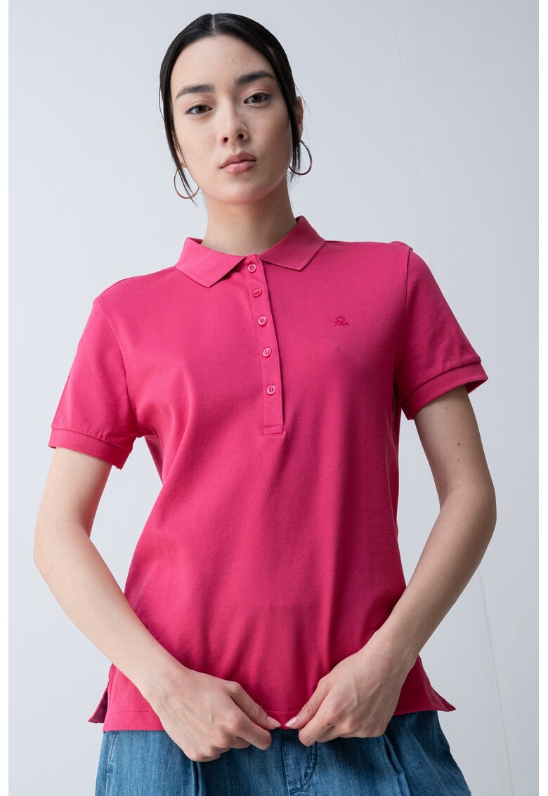 Тениска с яка United Colors of Benetton