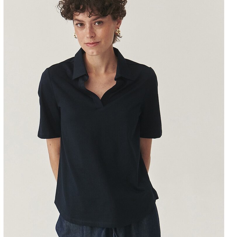 Тениска с яка - Ултрамарин синьо - Tatuum