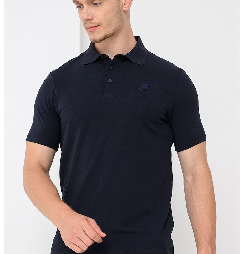 Тениска с яка и бродерии Karl Lagerfeld