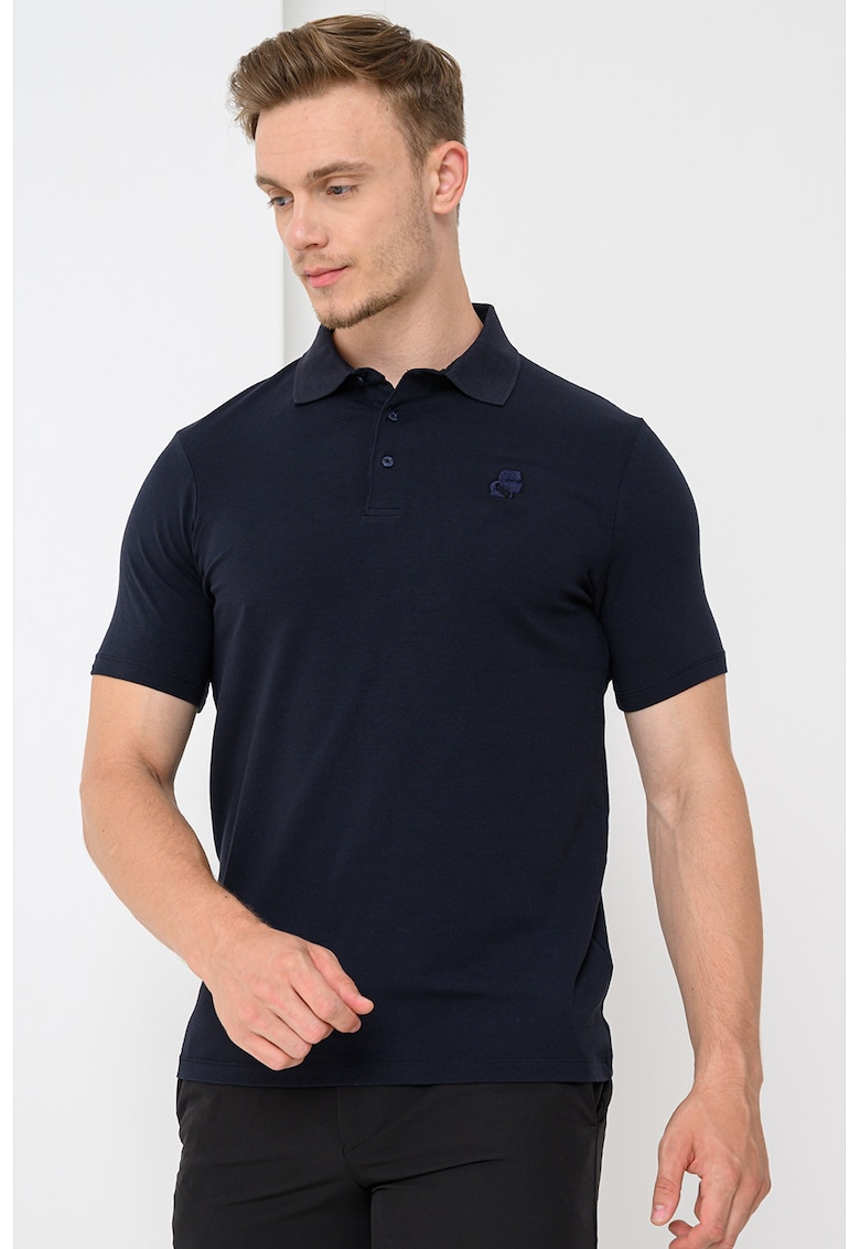 Тениска с яка и бродерии Karl Lagerfeld