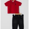 Тениска с яка и дънки - 2 части US Polo Assn