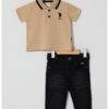 Тениска с яка и дънки - 2 части US Polo Assn