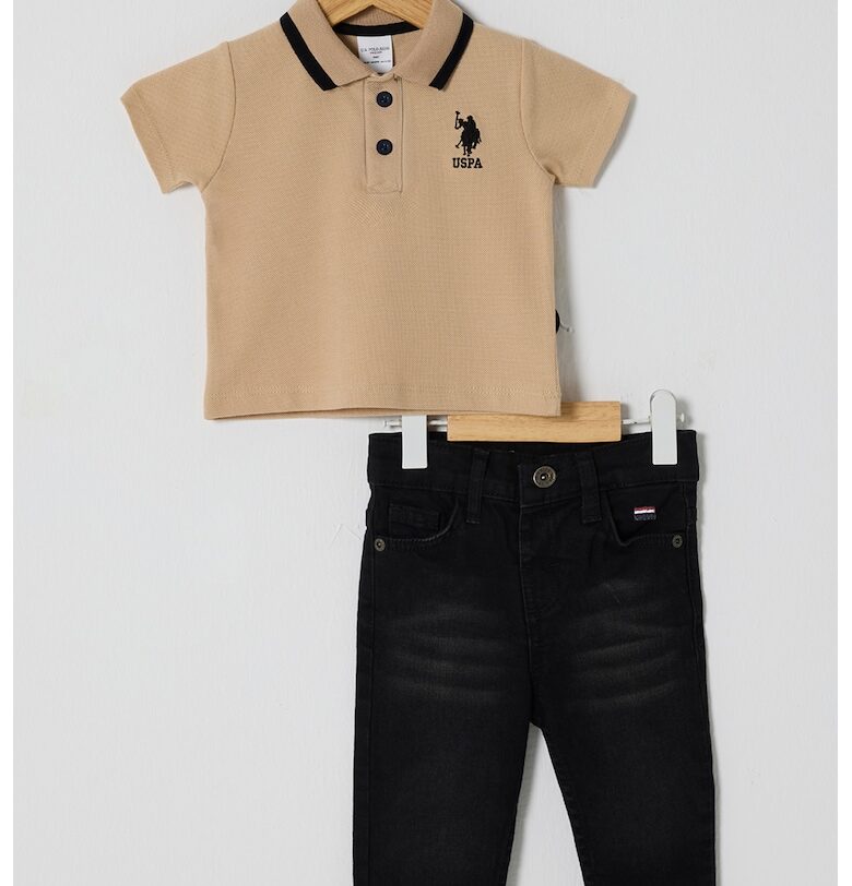 Тениска с яка и дънки - 2 части US Polo Assn