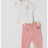 Тениска с яка и дънки - 2 части US Polo Assn