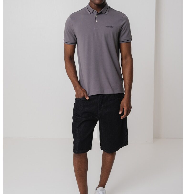 Тениска с яка и контрасти ARMANI EXCHANGE