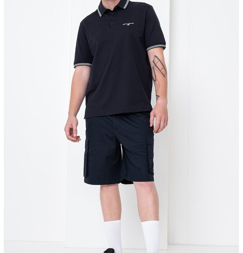 Тениска с яка и контрасти ARMANI EXCHANGE