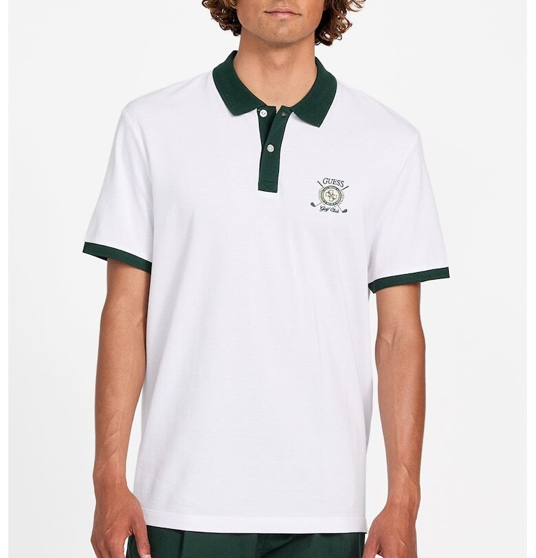 Тениска с яка и контрасти GUESS