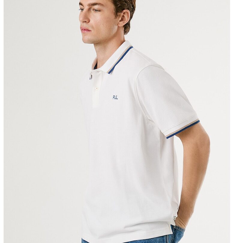 Тениска с яка и контрасти Pepe Jeans London