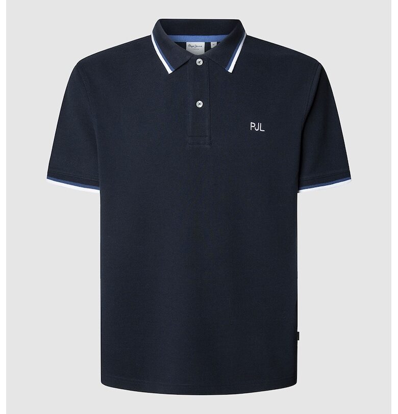 Тениска с яка и контрасти Pepe Jeans London