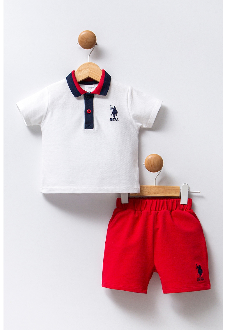 Тениска с яка и къс панталон - 2 части US Polo Assn
