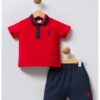 Тениска с яка и къс панталон - 2 части US Polo Assn
