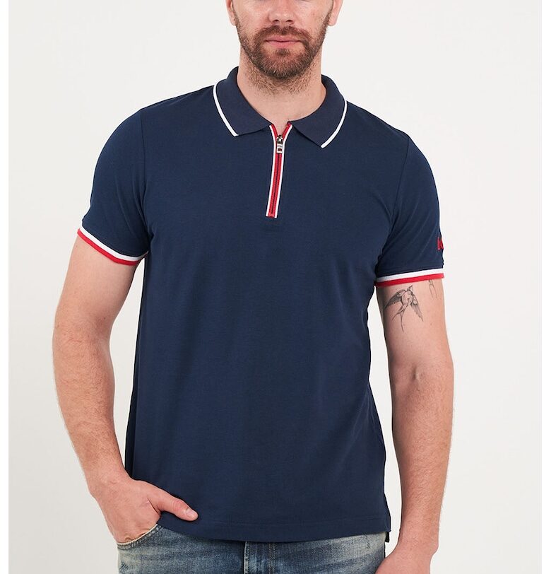 Тениска с яка и къс цип Lee Cooper