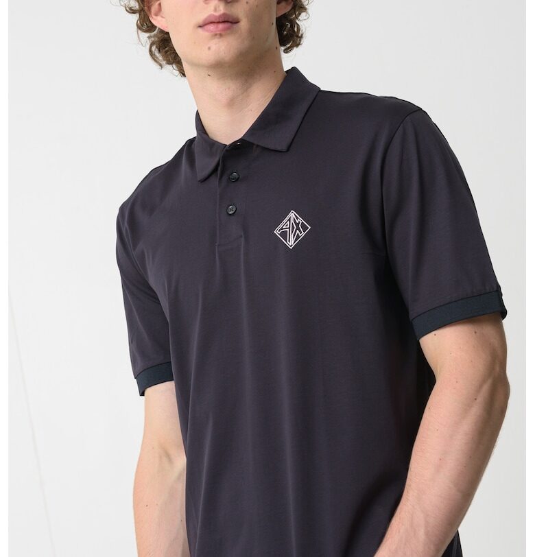Тениска с яка и лого ARMANI EXCHANGE