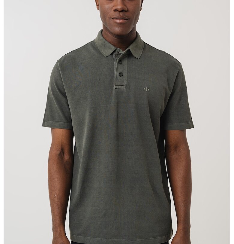 Тениска с яка и лого ARMANI EXCHANGE