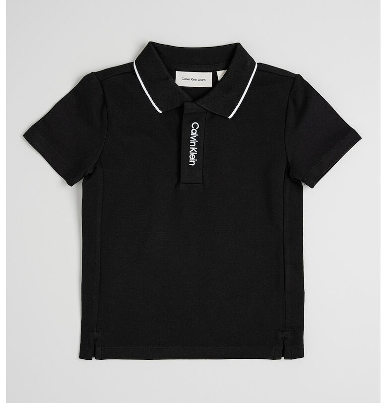 Тениска с яка и лого CALVIN KLEIN