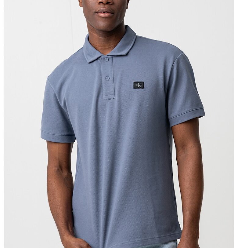 Тениска с яка и лого CALVIN KLEIN JEANS