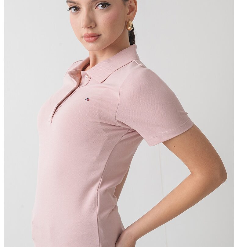 Тениска с яка и лого Tommy Hilfiger