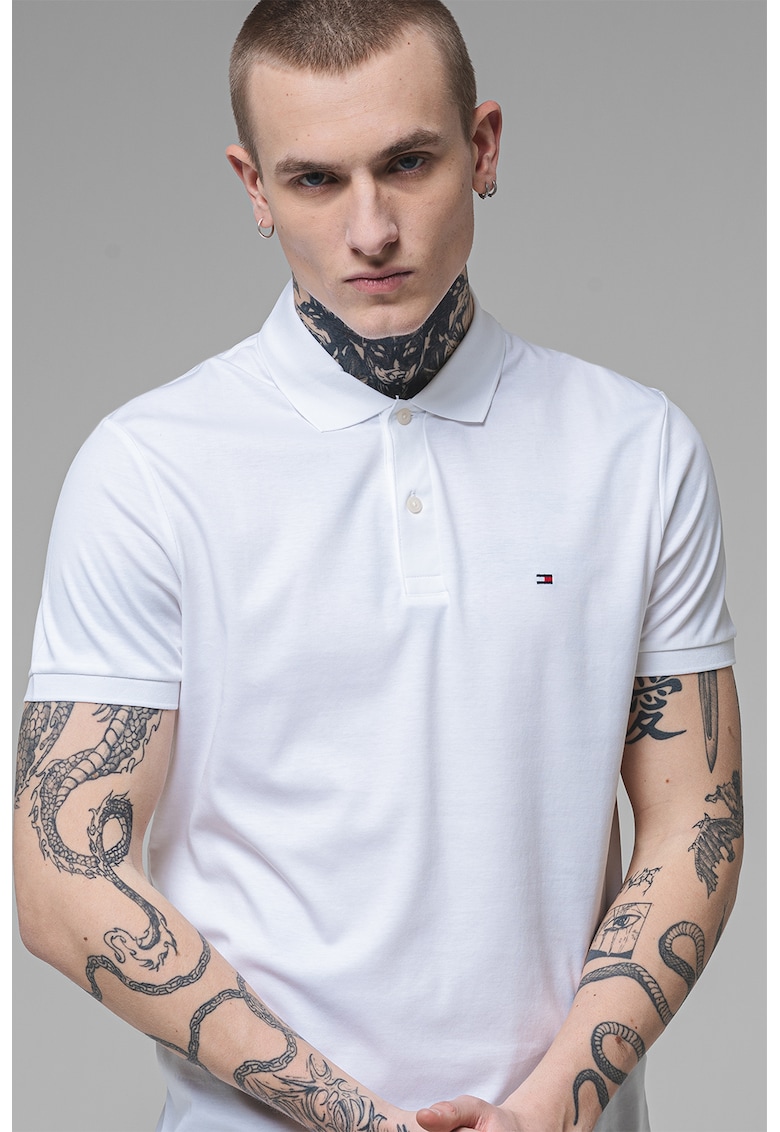 Тениска с яка и лого Tommy Hilfiger