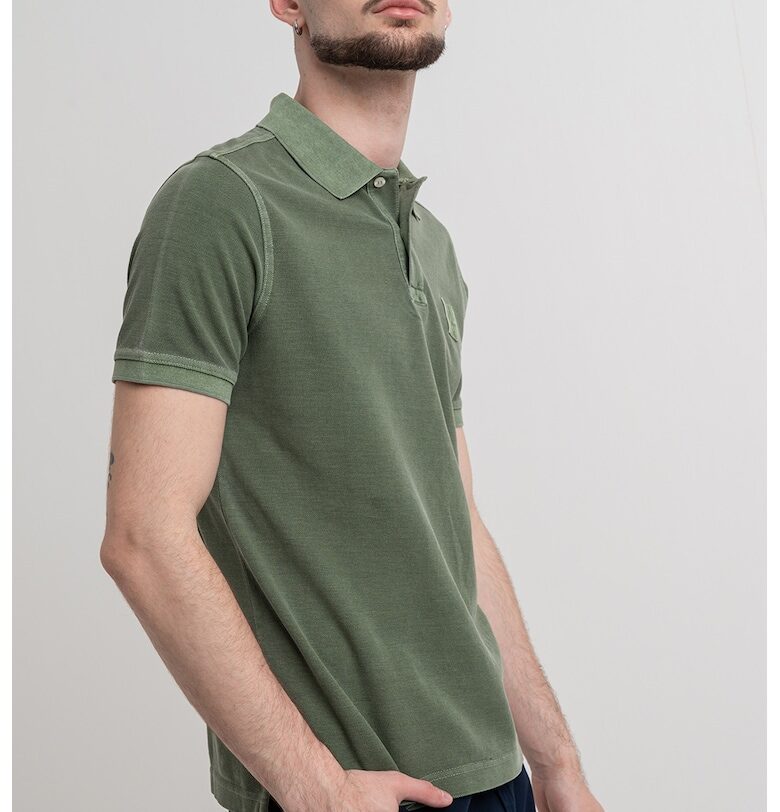 Тениска с яка и лого United Colors of Benetton