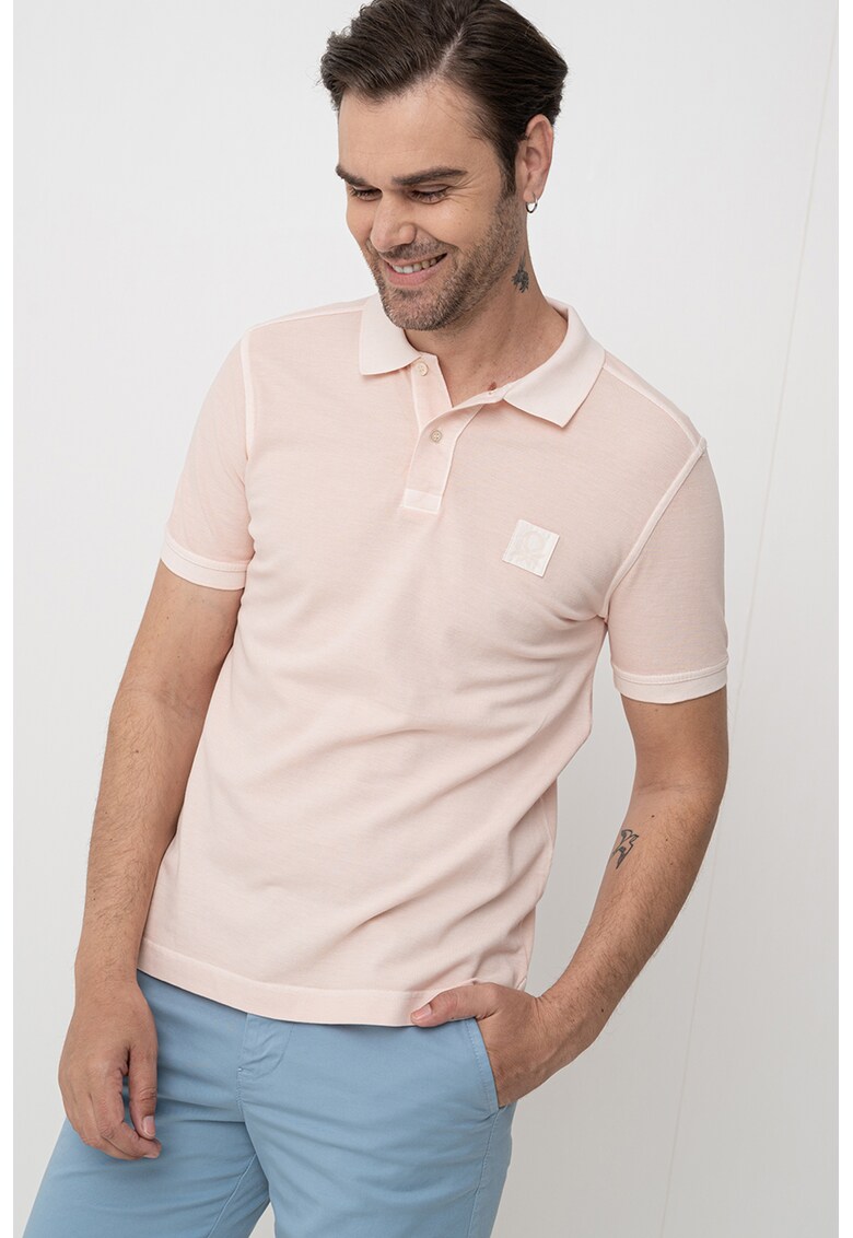 Тениска с яка и лого United Colors of Benetton