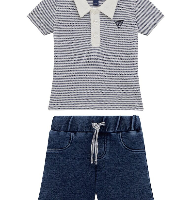 Тениска с яка и панталон - 2 части GUESS KIDS