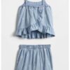 Топ и шорти с бродирани звезди GAP