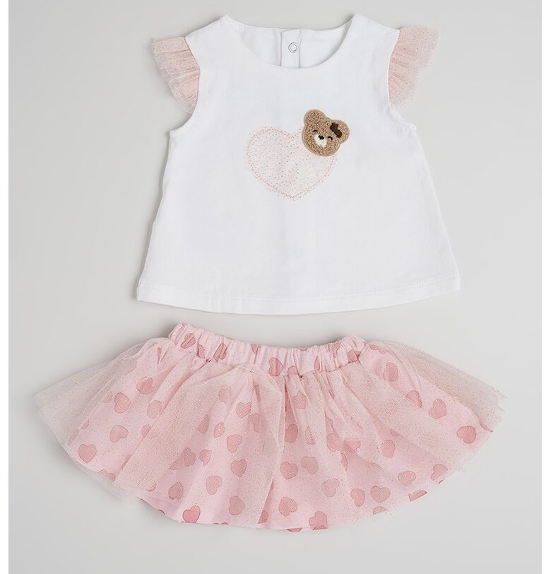 Топ от тюл и пола с десен - 2 части Mayoral