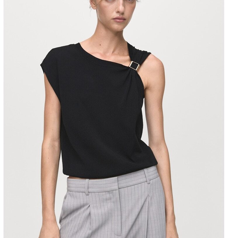 Топ с асиметрично деколте Mango