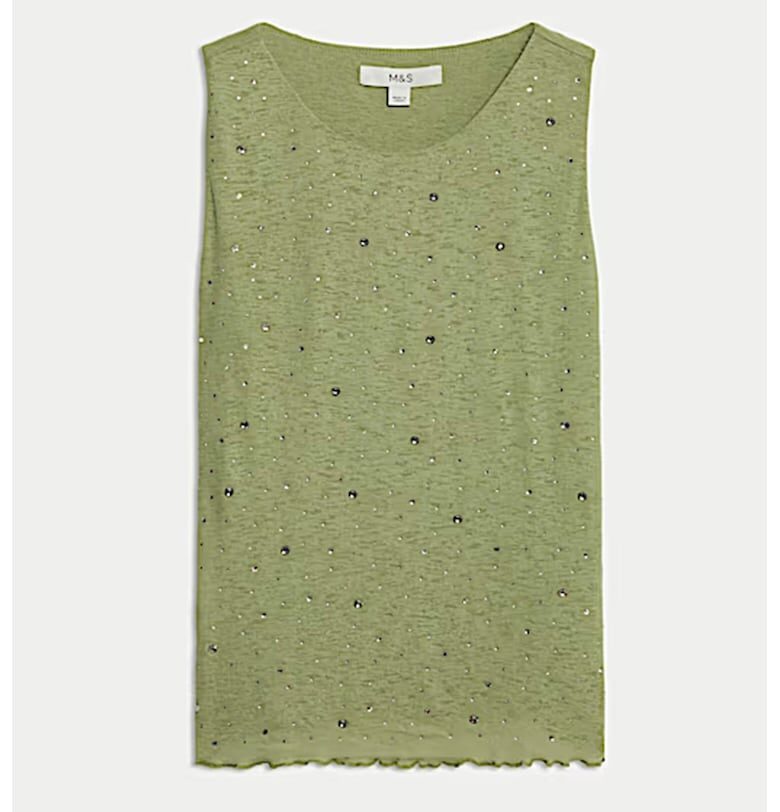 Топ с декоративни камъни Marks  Spencer