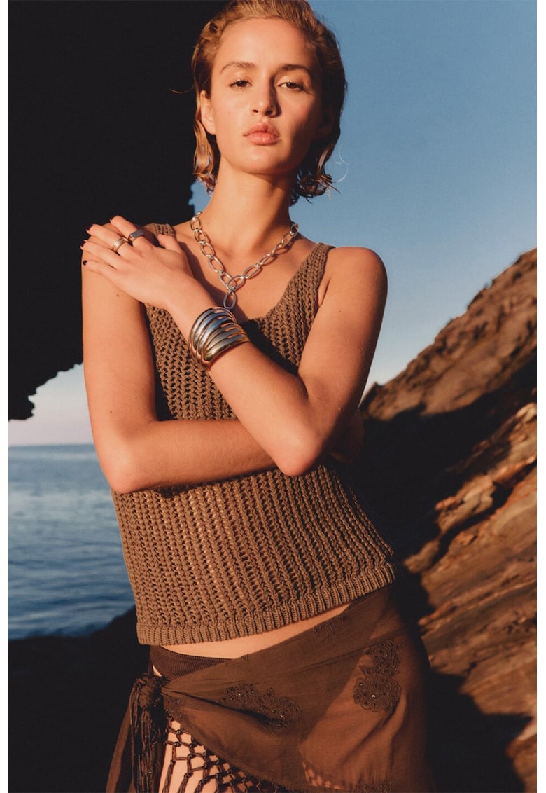 Топ с кроше Mango