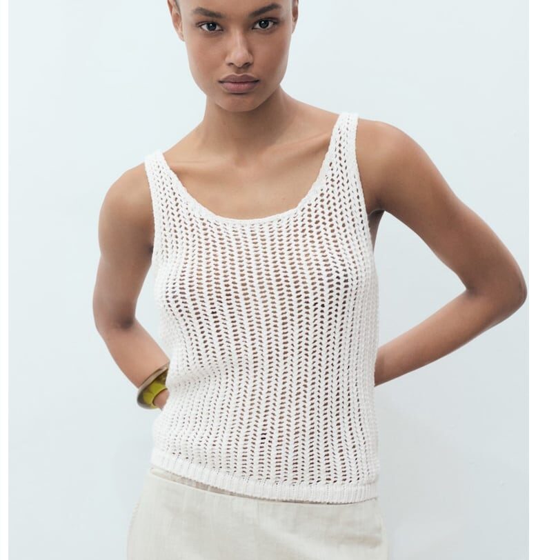 Топ с кроше Mango