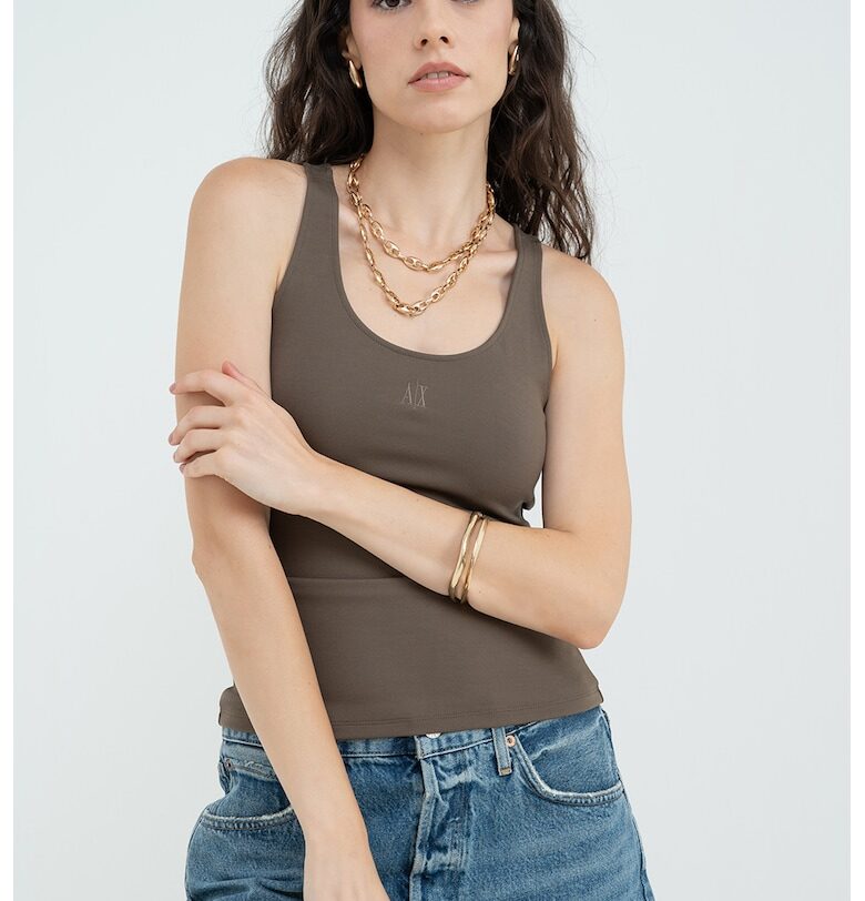 Топ с овално деколте ARMANI EXCHANGE