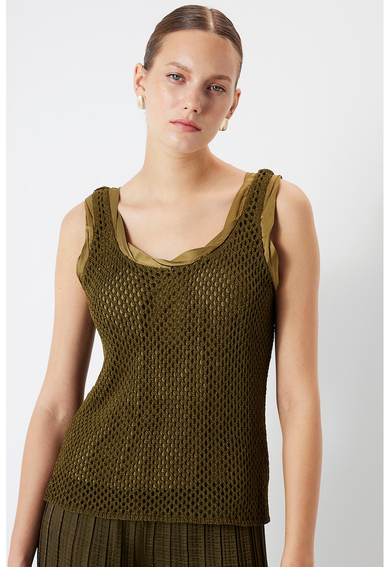 Топ с овално деколте и ажур Ipekyol