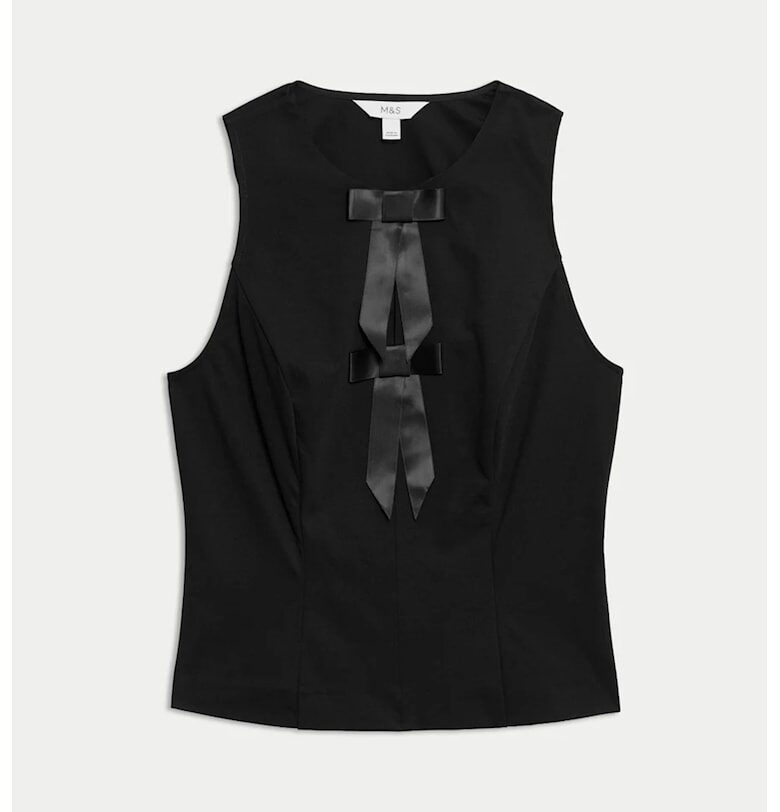 Топ със сатинирани панделки Marks  Spencer