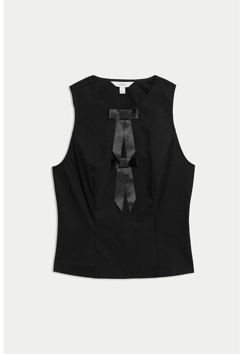 Топ със сатинирани панделки Marks  Spencer