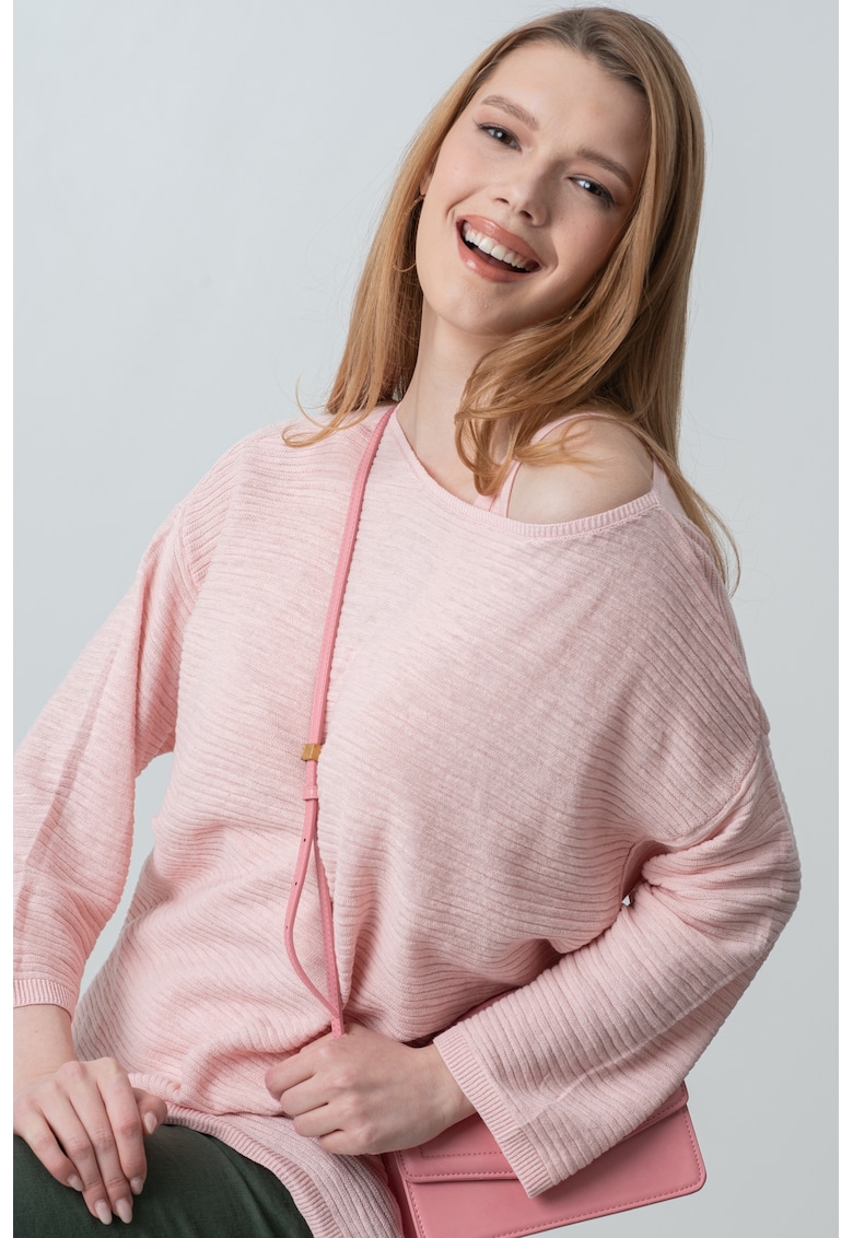 Уголемен пуловер с лен United Colors of Benetton