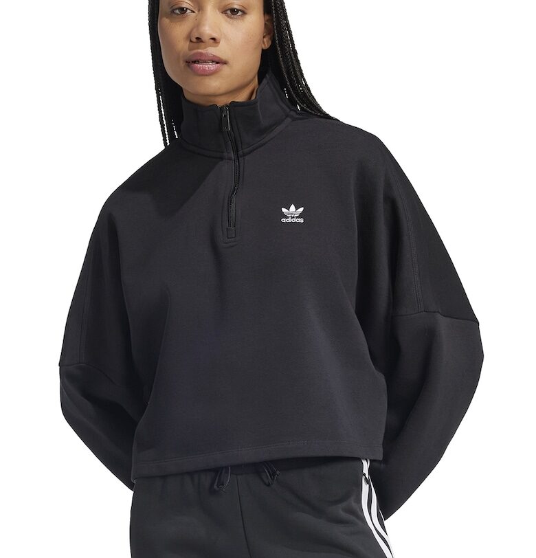 Уголемен суитшърт с къс цип adidas Originals