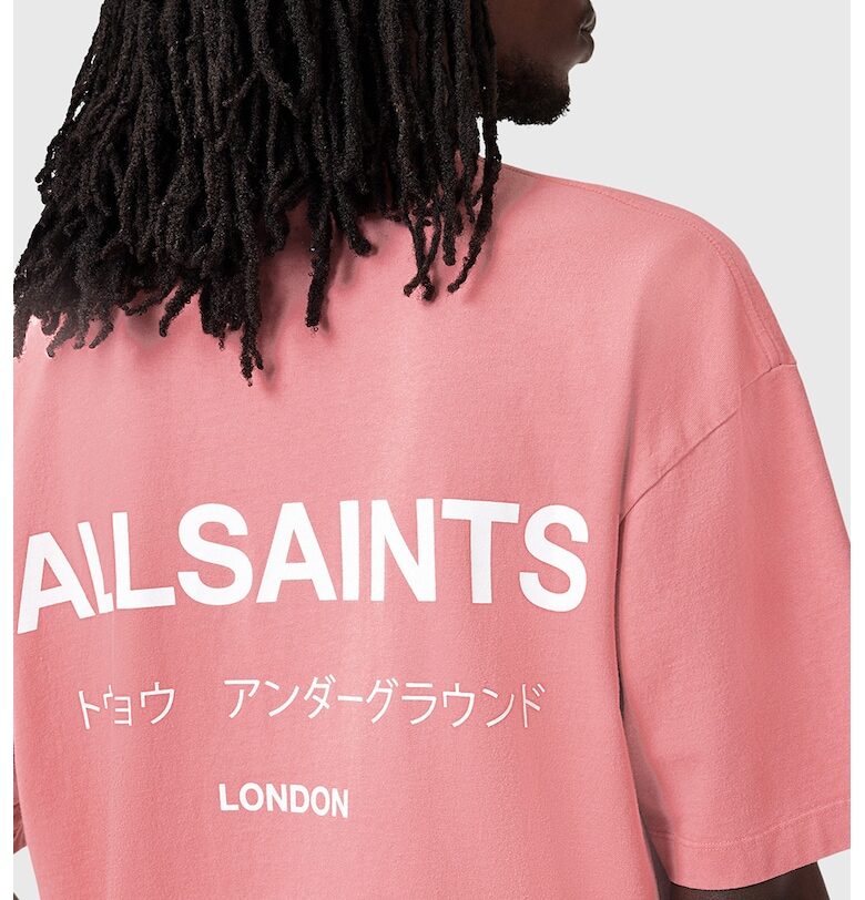 Уголемена памучна тениска Underground с лого AllSaints