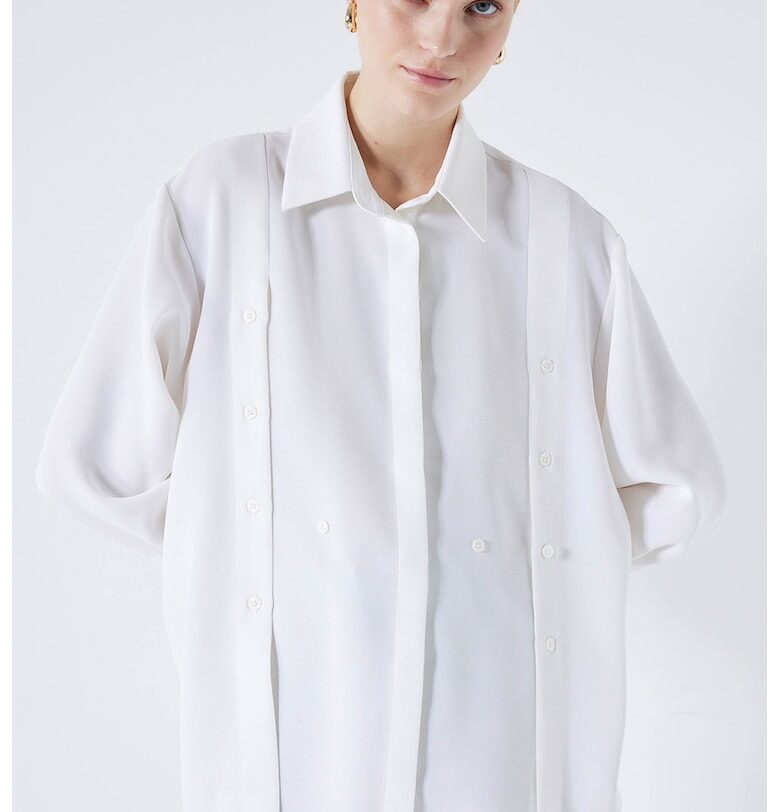 Уголемена риза от лиосел с паднали ръкави Ipekyol