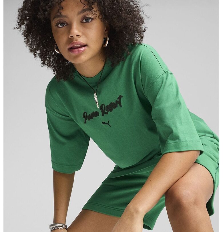 Уголемена тениска с лого Puma