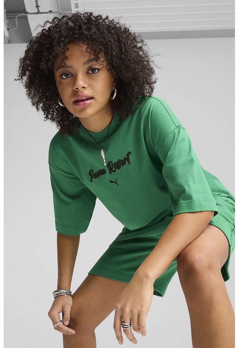 Уголемена тениска с лого Puma