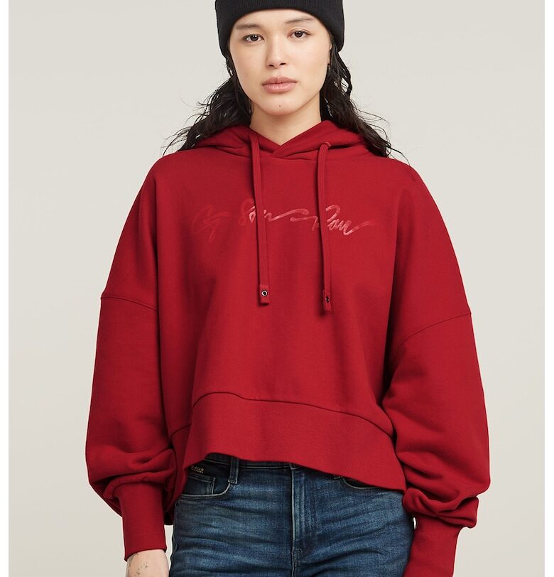 Уголемено худи Script от органичен памук G-STAR