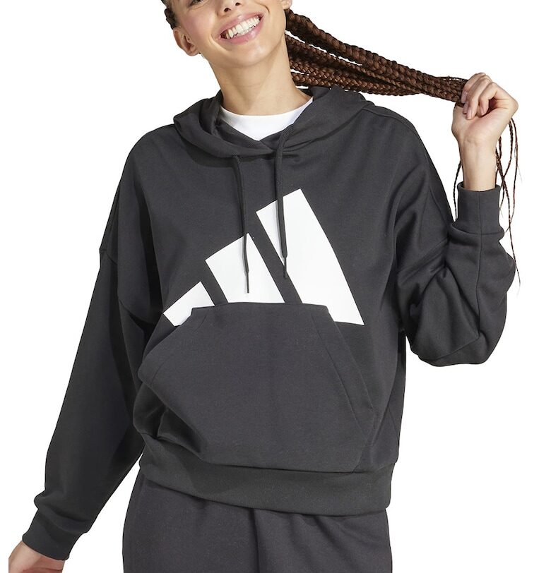 Уголемено худи с лого adidas Sportswear