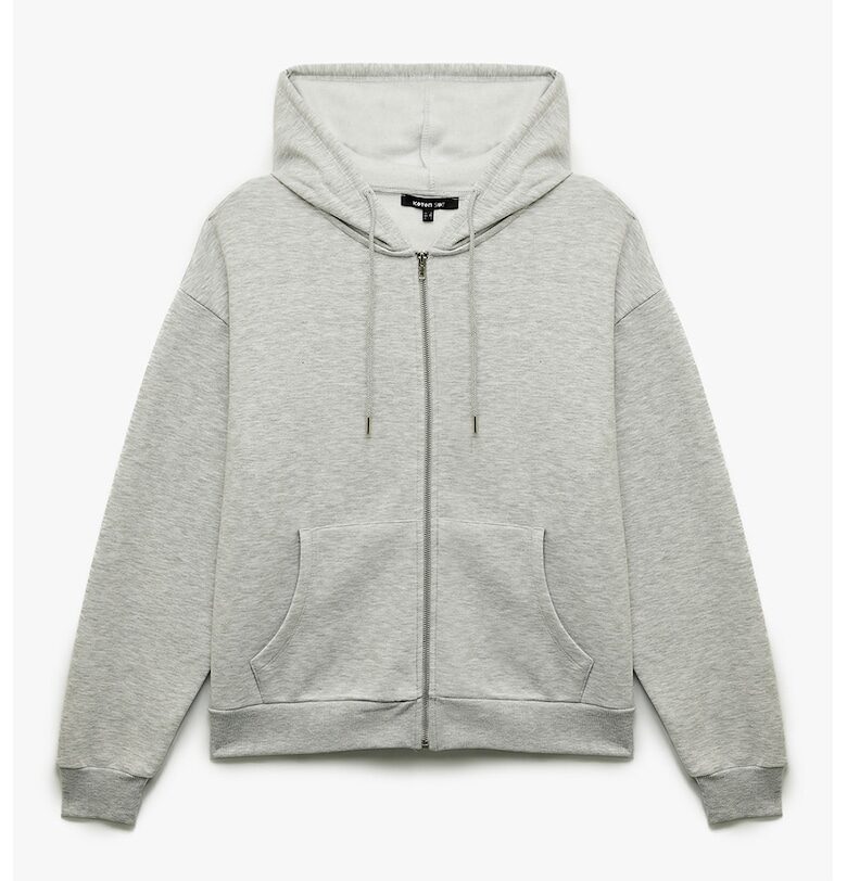 Уголемено худи с памук с цип KOTON