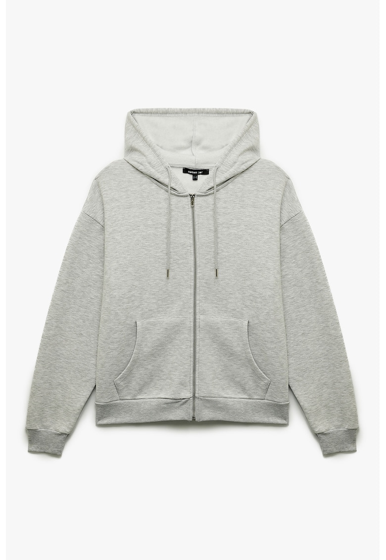 Уголемено худи с памук с цип KOTON