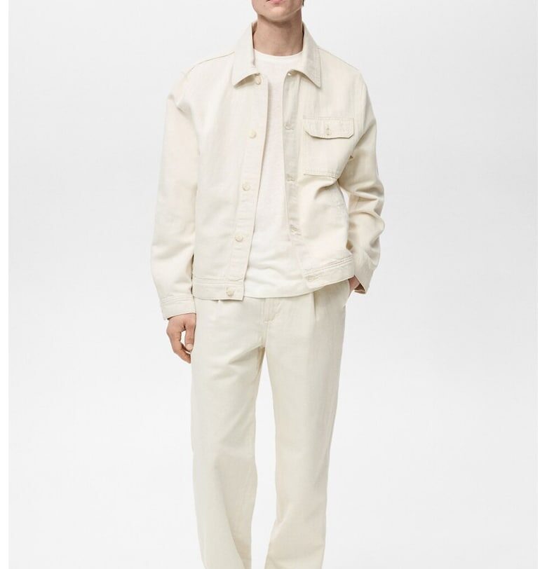 Уголемено яке с лен Mango